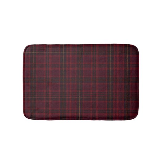 Elegante Bourgondische Tartan Badmat (Voorkant)