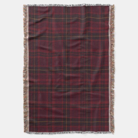 Elegante Bourgondische Tartan Deken (Voorkant Verticaal)