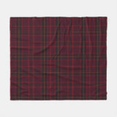 Elegante Bourgondische Tartan Fleece Deken (Voorkant (Horizontaal))