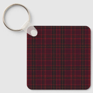 Elegante Bourgondische Tartan Sleutelhanger
