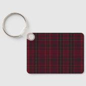 Elegante Bourgondische Tartan Sleutelhanger (Achterkant)