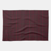 Elegante Bourgondische Tartan Theedoek (Horizontaal)