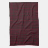Elegante Bourgondische Tartan Theedoek (Verticaal)