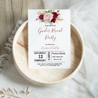 Elegante Bourgondische Tropische Geslacht Onthulle