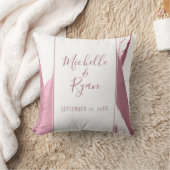 Elegante Bourgondische Tulp Bloemen Bruiloft Keeps Kussen (Deken)