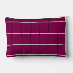 Elegante Bourgondische vonk met zilveren slagen Etui