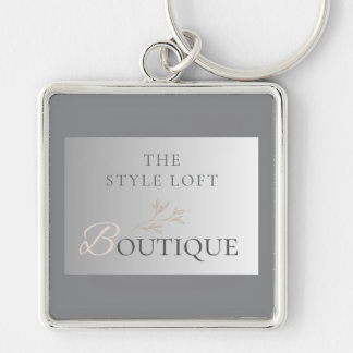 Elegante Boutique Blad Logo voor Moderne Branding Sleutelhanger