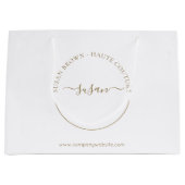 Elegante Boutique Custom Grote Papieren Winkeltas Groot Cadeauzakje (Voorkant)
