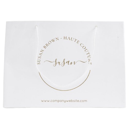 Elegante Boutique Custom Grote Papieren Winkeltas Groot Cadeauzakje (Voorkant)