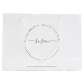 Elegante Boutique Custom Grote Papieren Winkeltas Groot Cadeauzakje (Achterkant)