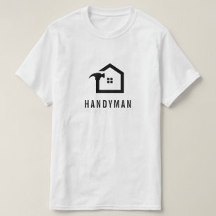Elegante bouwvakker in zwart en wit t-shirt