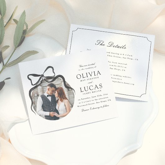 Elegante Bow All-in-One formele budgetfoto bruilof