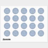 Elegante  Bow Blue Afstuderen Ronde Sticker (Vel)