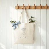 Elegante Bow Bouquet Gepersonaliseerde Bruids Part Tote Bag
