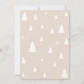 Elegante Bow Cadeau Evergreen Tree Fotocollage Feestdagenkaart (Achterkant)