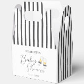 Elegante Bow Champagne Sip & See Baby shower Bedankdoosjes (Open)