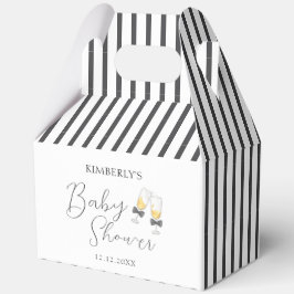 Elegante Bow Champagne Sip & See Baby shower Bedankdoosjes