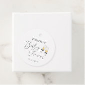 Elegante Bow Champagne Sip & See Baby shower Bedankjes Labels (In situ)