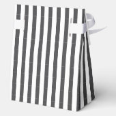 Elegante Bow Champagne Stripe Sip & See Baby showe Bedankdoosjes (Achterkant)