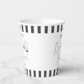 Elegante Bow Champagne Stripe Sip & See Baby showe Papieren Bekers (Links)