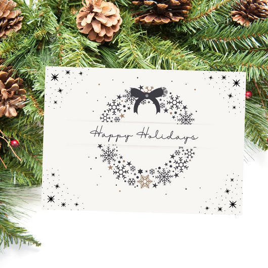 Elegante Bow Christmas Holiday Kaart