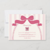 Elegante Bow Coquette Nursing School Afstuderen Bedankkaart (Voorkant)