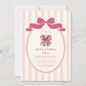 Elegante Bow Coquette Nursing School Afstuderen Kaart (Voorkant)