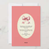 Elegante Bow Coral Blush Christmas Fotocollage Feestdagenkaart (Achterkant)