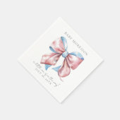 Elegante Bow Gender Reveal Servet (Hoek)