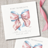 Elegante Bow Gender Reveal Servet