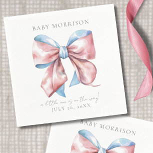 Elegante Bow Gender Reveal Servet