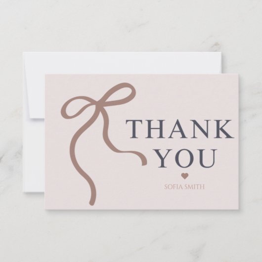 Elegante Bow Graduation Party Bedankkaart (Voorkant)