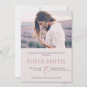 Elegante Bow Graduation Party uitnodiging (Voorkant)