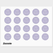 Elegante  Bow Paarse Afstuderen Ronde Sticker (Vel)