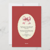 Elegante Bow Red Christmas Photo Collage Kaart (Achterkant)