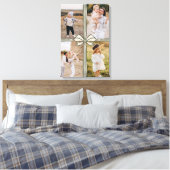 Elegante Bow & Ribbon Cadeau Familie Fotocollage Canvas Afdruk (Insitu (Slaapkamer))