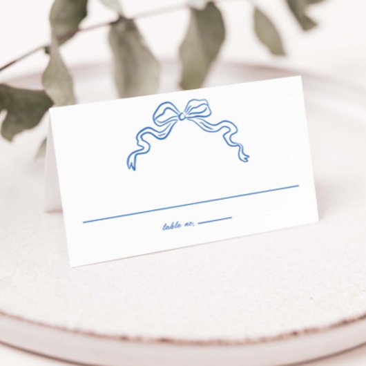 Elegante Bow Ribbon Hand-getrokken Doodles bruilof Plaatskaartje