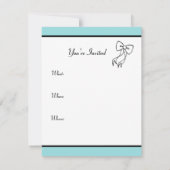 Elegante Bow Uitnodigingen (Achterkant)