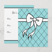 Elegante Bow Uitnodigingen (Voorkant / Achterkant)