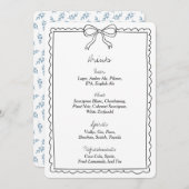 Elegante Bow Wedding Drinken Bar Menu Teken (Voorkant / Achterkant)
