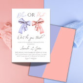 Elegante Bows Blauw of Roze Geslacht Onthullen Kaart