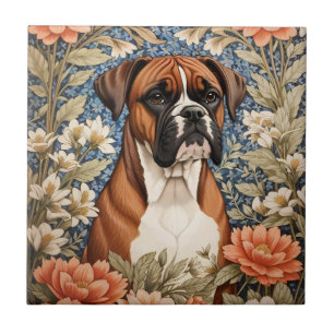 Elegante Boxer William Morris Geïnspireerd  Tegeltje