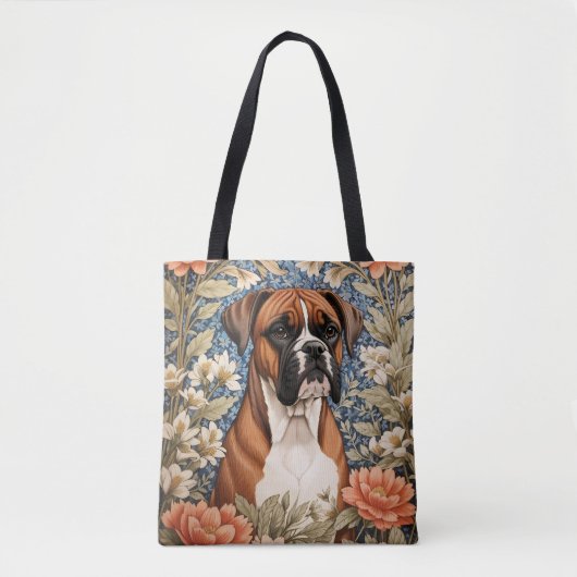 Elegante Boxer William Morris Geïnspireerd Tote Bag (Voorkant)