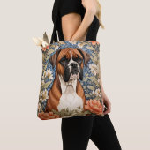 Elegante Boxer William Morris Geïnspireerd Tote Bag (Dichtbij)