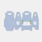 Elegante Boxwood Topiary Monogram Juli 4de Bruilof Bedankdoosjes (Uitgevouwen)