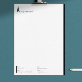 Elegante branding en marketing donkerblauw briefhoofd