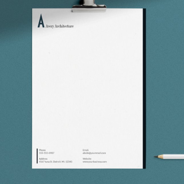 Elegante branding en marketing donkerblauw briefhoofd (Elegant Branding And Marketing Dark Blue Letterhead)