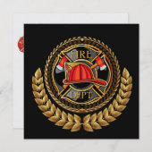 Elegante brandweer kaart (Voorkant / Achterkant)