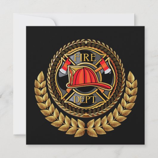 Elegante brandweer kaart (Voorkant)