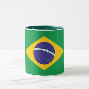 Elegante Braziliaanse vlag op keramiek Mok